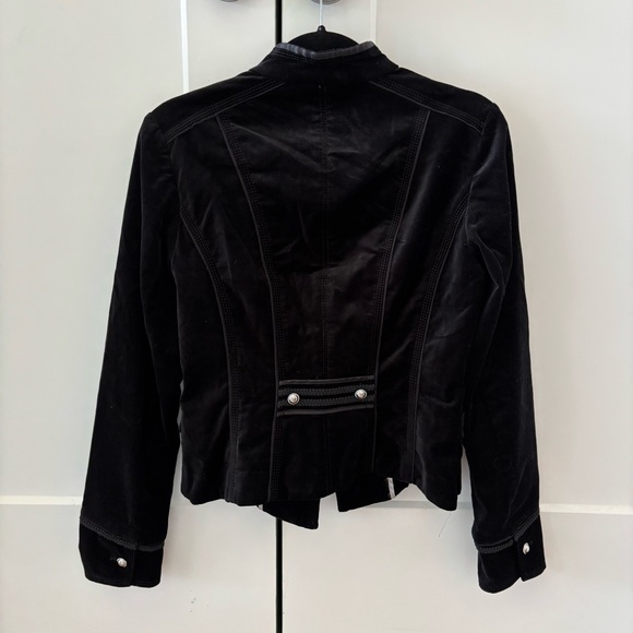 White House Black Market Black Velvet Jacket - Picture 4 of 7